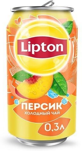 Холодный чай Lipton Ice Tea со вкусом персика, 330 мл., ж/б
