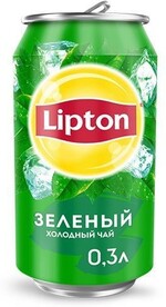 Холодный чай Lipton зеленый, 330 мл., ж/б