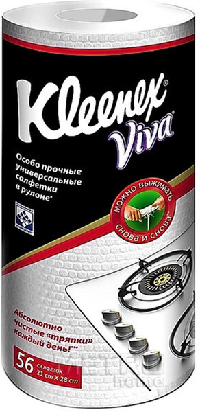 Салфетки Kleenex Viva в рулоне 56 шт