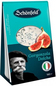 Сыр мягкий Schonfeld Gorgonzola Dolce с голубой плесенью 55% 180 г
