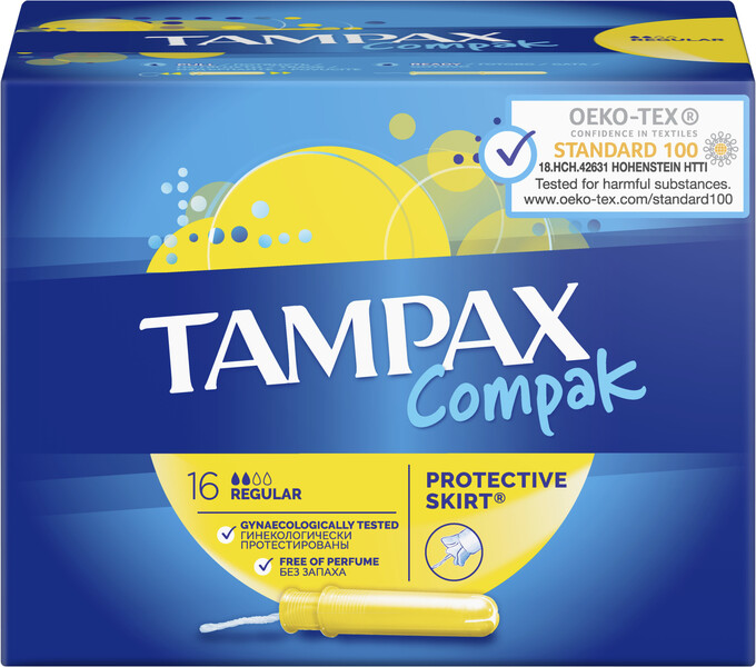 Тампоны Tampax Compak Regular с апликатором, 16 шт.