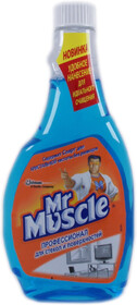 Жидкость Mr. Muscle Профессионал для стекол и поверхностей со спиртом сменный блок 500 мл