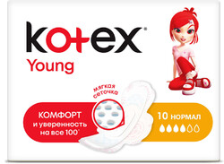 Прокладки гигиенические Kotex янг нормал, 10 шт