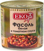 Фасоль Еко белая в томатном соусе, 400 г