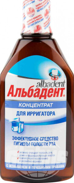 Концентрат для ирригатора Альбадент с женьшенем и лечебными травами, 400 мл