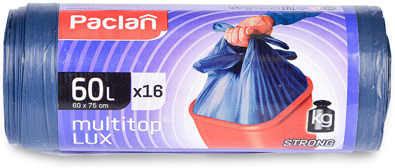 Мешки для мусора Paclan MULTI-TOP LUX 60 л, 16 шт Германия