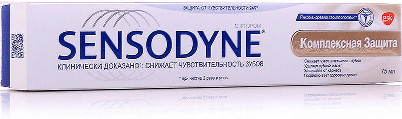 Зубная паста SENSODYNE Комплексная защита, для чувствительных зубов, 75мл Словакия, 75 мл