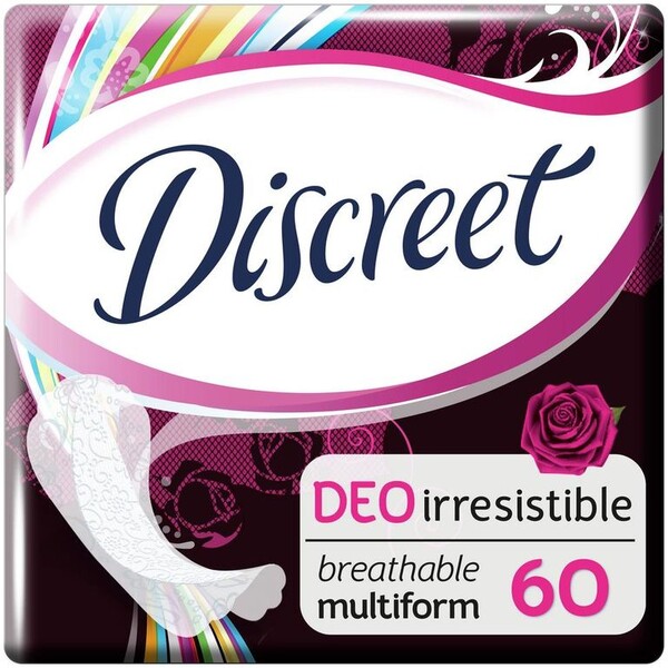 Прокладки ежедневные Discreet Deo Irresistible Multiform Trio, 60 шт
