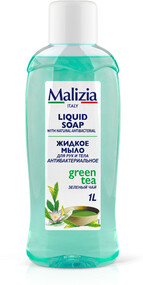 Мыло жидкое Malizia Зеленый чай антибактериальное 1000мл