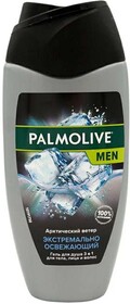 Palmolive MEN Экстремально освежающий Арктический ветер мужской гель для душа 3 в 1 для тела, лица и волос, 250 мл