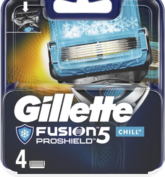 Кассеты сменные для бритья Gillette Fusion 5 Proshield Chill (4 штуки)