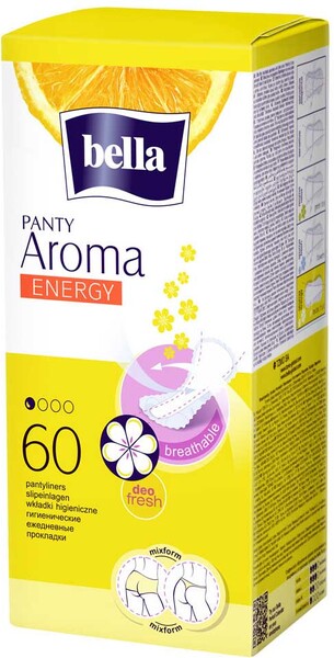 Прокладки ежедневные Bella Panty Aroma Energy экстратонкие, 60 шт