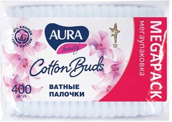 Ватные палочки Aura, 400 шт