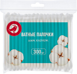 Ватные палочки АШАН zip пакет, 300 шт