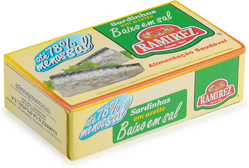 Сардины в оливковом масле с низким содержанием соли Ramirez 125 г, Португалия