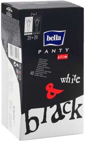 Прокладки ежедневные Bella Panty slim black and white, 40 шт