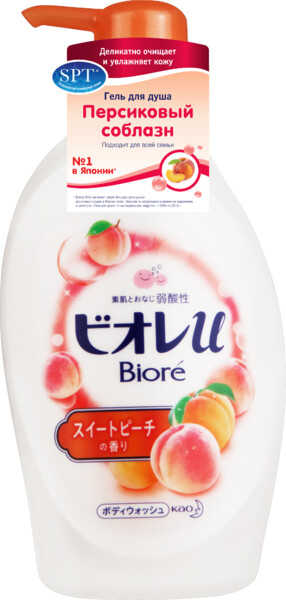 Гель для душа Biore Персиковый соблазн 480 мл