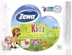 Бумага туалетная Zewa Kids влажная детская, 42 шт
