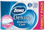 Туалетная бумага Zewa Deluxe Белая 3 слоя, 12 рулонов
