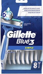 Бритва Gillette Blue Simple-3 Одноразовая мужская 8 штук