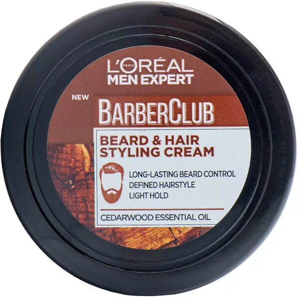 Крем-стайлинг для волос и бороды L'OREAL Men Expert Barber Club с маслом кедрового дерева, 75мл Германия, 75 мл