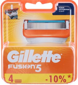 Сменные кассеты для бритья Gillette Fusion (4 штуки в упаковке)