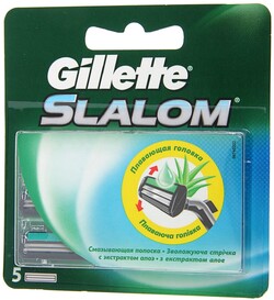 Кассеты сменные для бритья GILLETTE Slalom, 5шт Китай, 5 шт