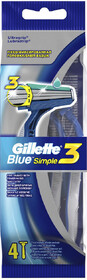Станок для бритья одноразовый GILLETTE Blue Simple 3, 4шт