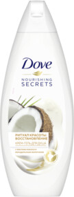 Крем-гель для душа DOVE Ритуал красоты Восстановление Кокос и миндальное молочко, бессульфатный, 250мл Россия, 250 мл