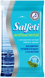 Салфетки влажные Salfeti антибактериальные 10шт Россия