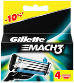 Cменные кассеты для бритья Gillette Mach 3, 4 шт