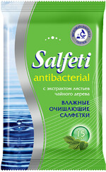 Салфетки влажные Salfeti антибактериальные 15шт Россия