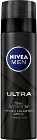 Пена для бритья Nivea Ultra с активным углем, 200 мл
