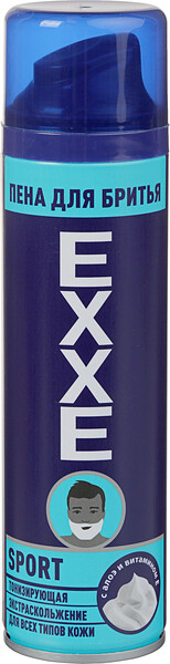 Пена для бритья Exxe Sport Cool с Алоэ и витамином Е 200 мл