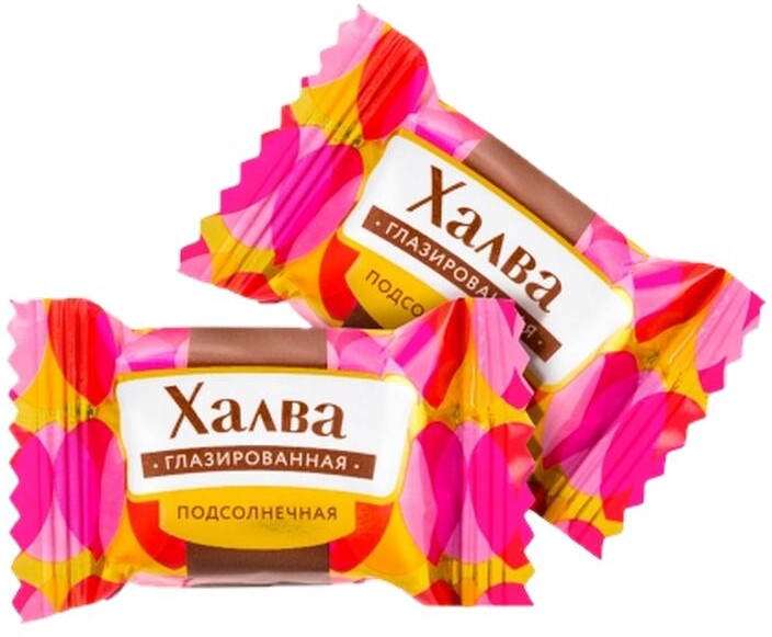 Конфеты Азовская КФ Халва подсолнечная глазированная