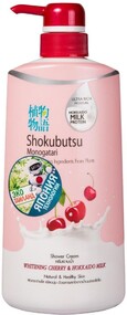 Крем-гель для душа LION Shokubutsu Monogotari Вишня с молоком 500 мл