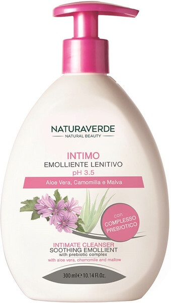 Гель для интимной гигиены с алое вера, ромашкой и мальвой NATURAVERDE 300 мл, Италия