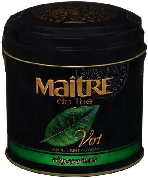 Чай Maitre Изумрудный 100 гр. зеленый лист, ж/б (6)