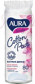 Ватные диски Aura, 80 шт