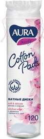 Ватные диски AURA  120шт