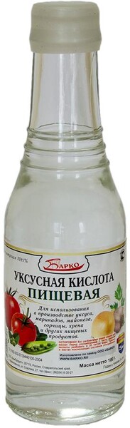 Уксус столовый Барко 9% ГОСТ, 900 мл., стеклоэ