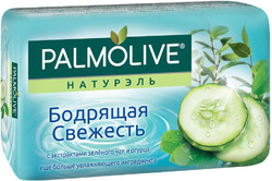 Мыло туалетное Palmolive Натурэль Бодрящая cсвежесть с экстрактами зеленого чая и огурца, 150 г