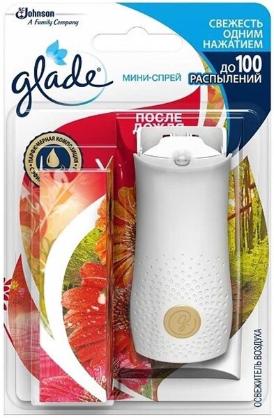 Освежитель воздуха GLADE После дождя, основной блок, микроспрей, 10мл Нидерланды, 10 мл