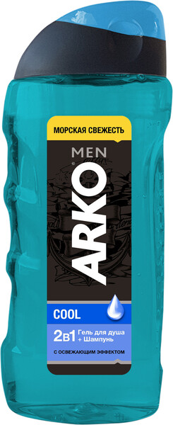 Гель для душа мужской ARKO Men 2в1 Cool, 260мл