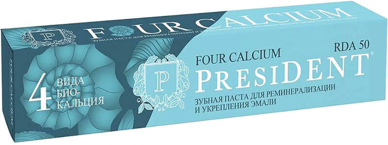 Зубная паста President Four Calcium 75 г
