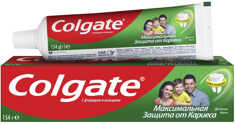 Зубная паста COLGATE Максимальная защита от кариеса Двойная мята со фтором и кальцием, 100мл Китай, 100 мл