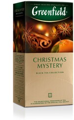 Чай Greenfield Christmas Mistery, черный с добавками, пакетированный, 25 пак/упак