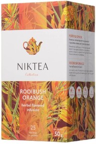 Напиток Niktea Ройбуш Оранж чайный 25 пакетиков по 2 г