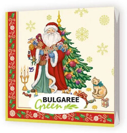 Салфетки трехслойные 33 см Bulgaree Green Подарки Деда Мороза