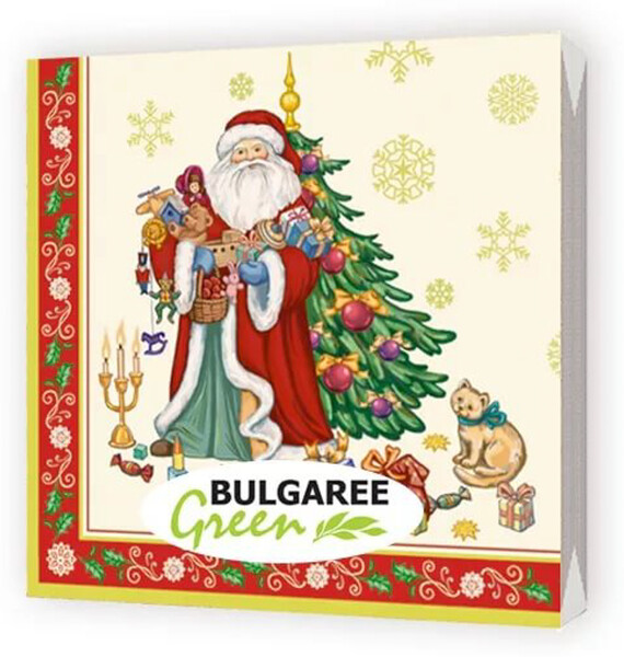Салфетки трехслойные 33 см Bulgaree Green Подарки Деда Мороза